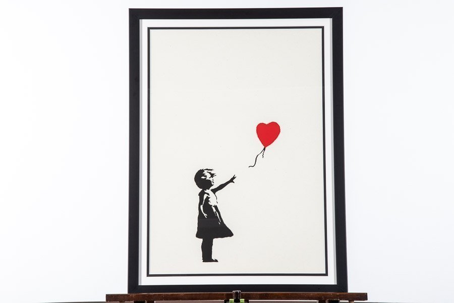 バンクシー】『 Banksy 「Girl with Balloon (RED)」 WCP 正規品