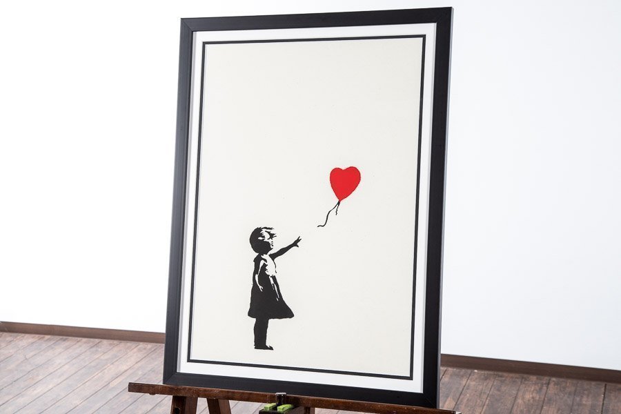 バンクシー】『 Banksy 「Girl with Balloon (RED)」 WCP 正規品