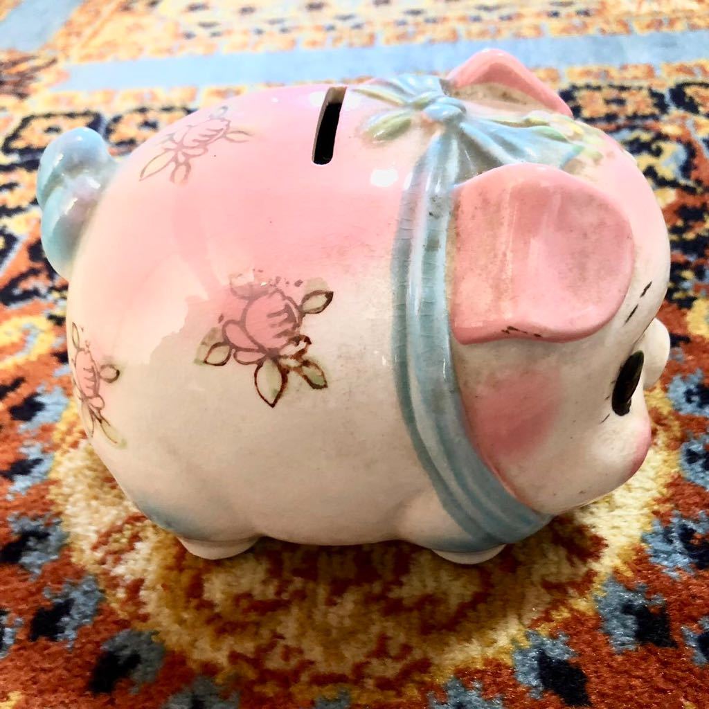 昭和 レトロ 豚貯金箱 陶器製 ブタ 置物インテリア コレクション 昭和 レトロ 豚貯金箱 陶器製 ブタ 置物インテリア コレクション