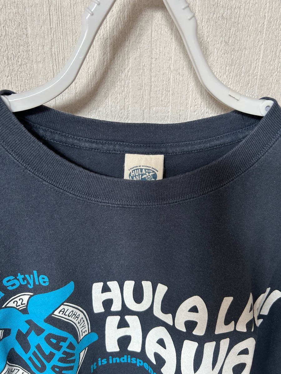 HULA LANI フララニ　HAWAII ハワイ　ティシャツ　半袖　メンズ Mサイズ　紺　ネイビー