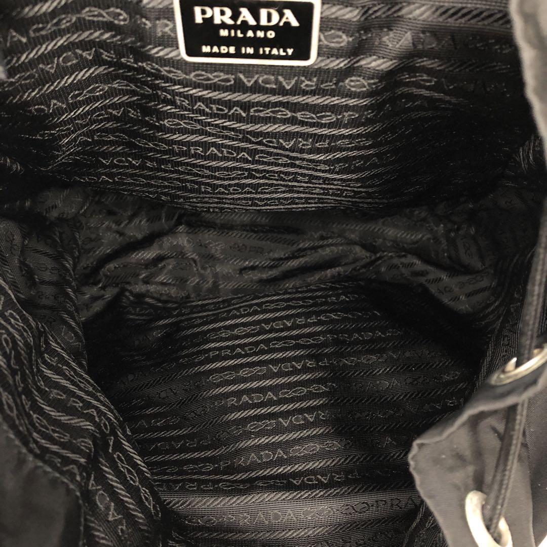 美品】プラダ PRADA ナイロン レザー 三角ロゴプレート ブラック 黒