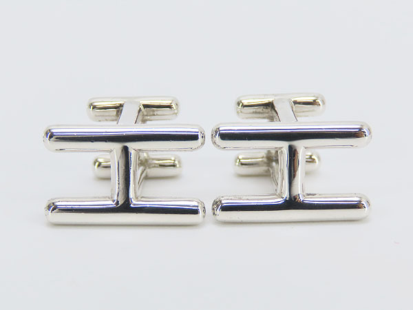 超美品 エルメス H2 Hモチーフ Hロゴ カフス カフスボタン