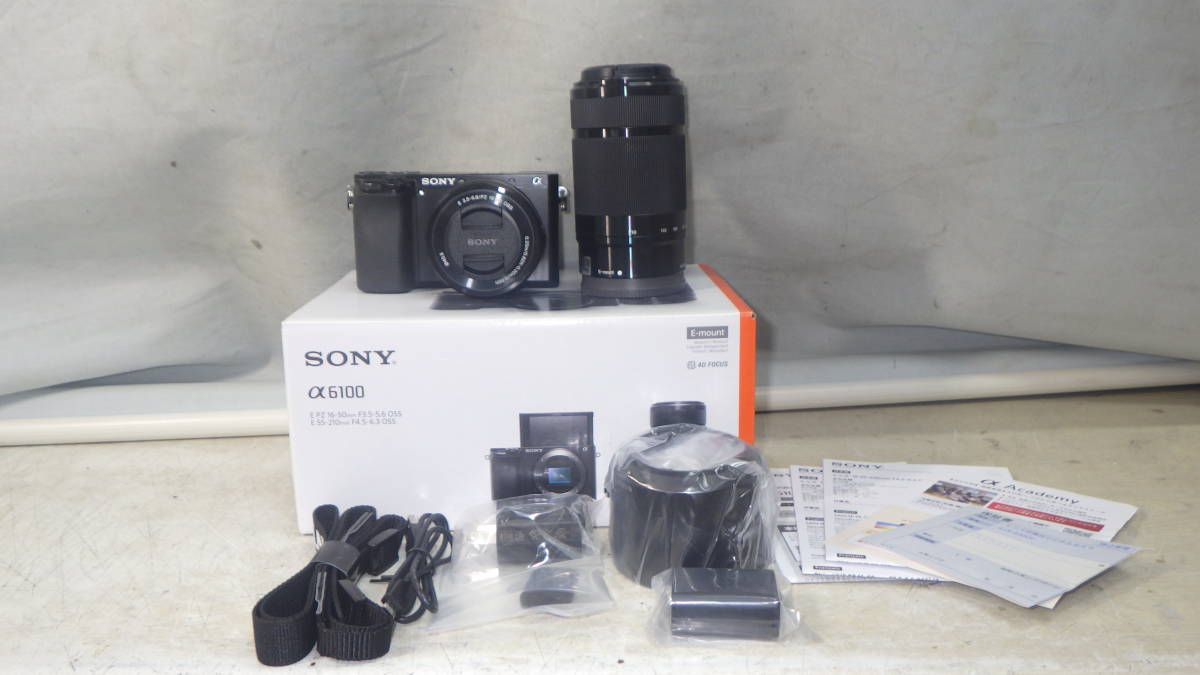 □SONY□α6100 ILCE-6100Y ダブルズームレンズキット-BLK□展示/2