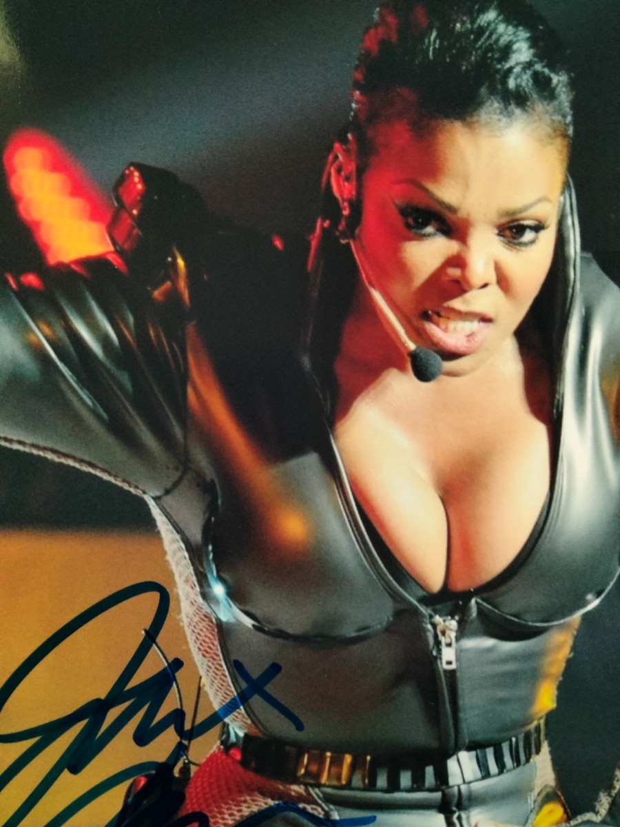 ジャネット・ジャクソン直筆サイン入り2Lサイズ写真…Janet Jackson