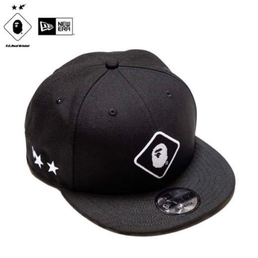 F.C.Real Bristol エフシーレアルブリストル FCRB【EMBLEM 9FIFTY SNAP BACK CAP】A BATHING APE キャップ 帽子 黒 ブラック ニューエラ