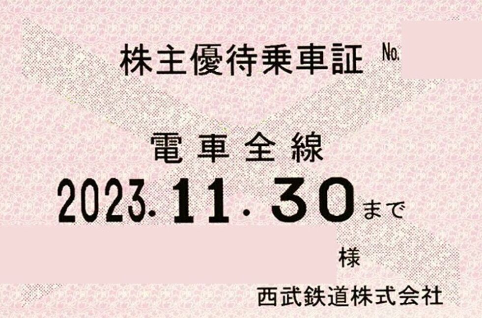 西武鉄道 株主優待 乗車証 電車全線 定期 送料無料 西武HD