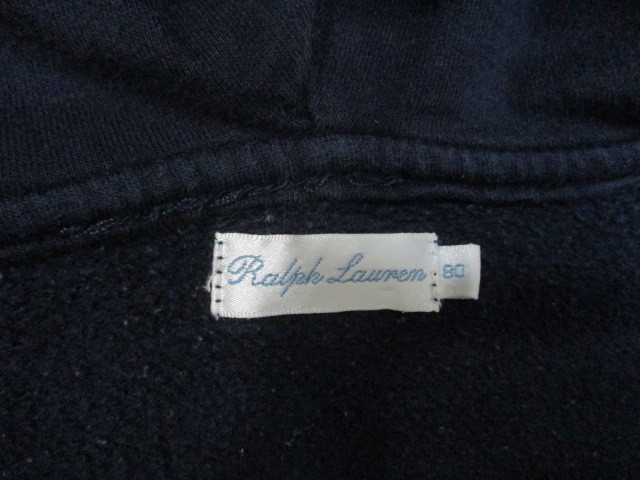 * price cut * Polo Ralph Lauren Parker 80 size man navy blue * yellow Logo embroidery * badge 