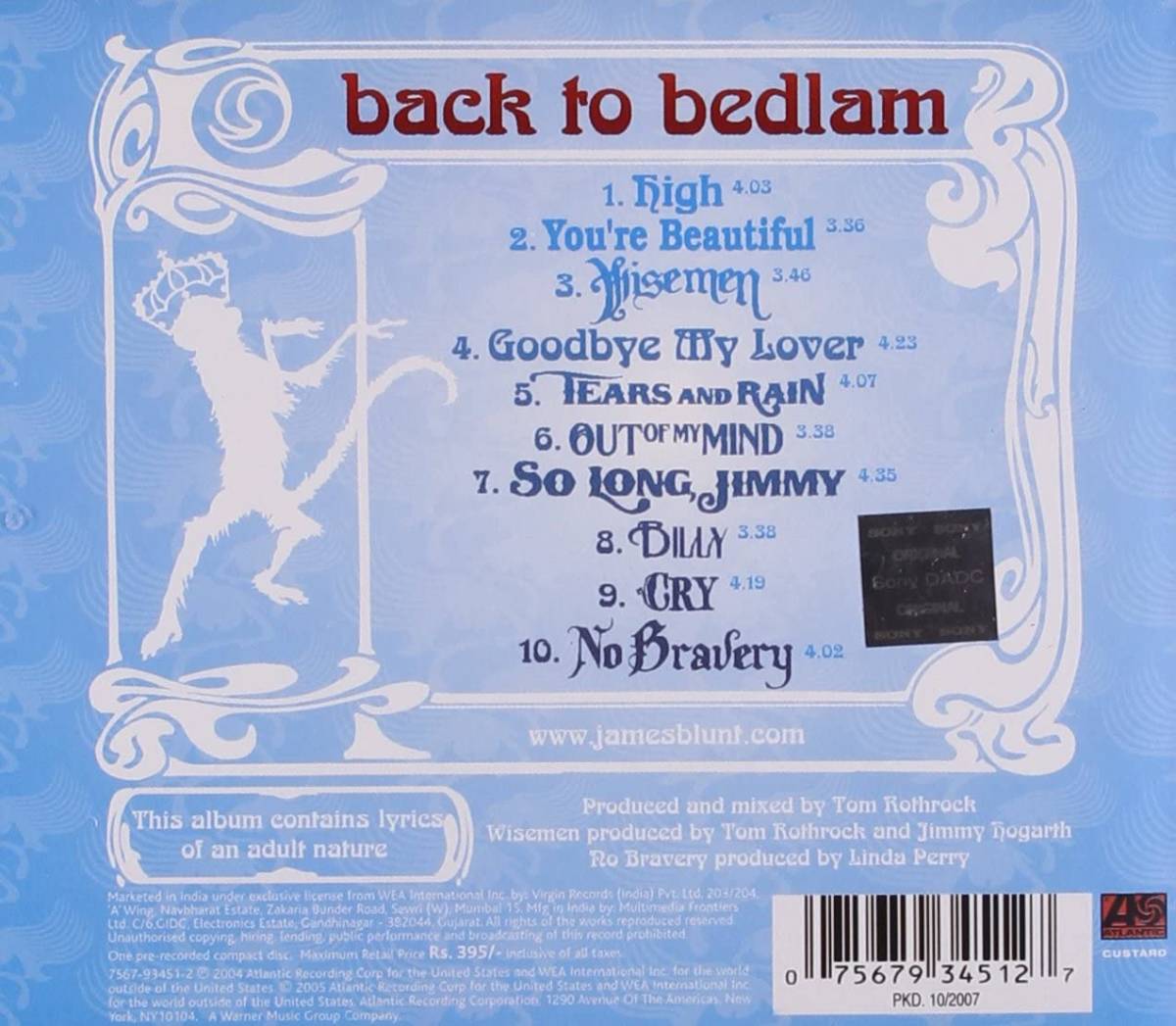 Back to Bedlam Blunt, James 輸入盤CD_画像2