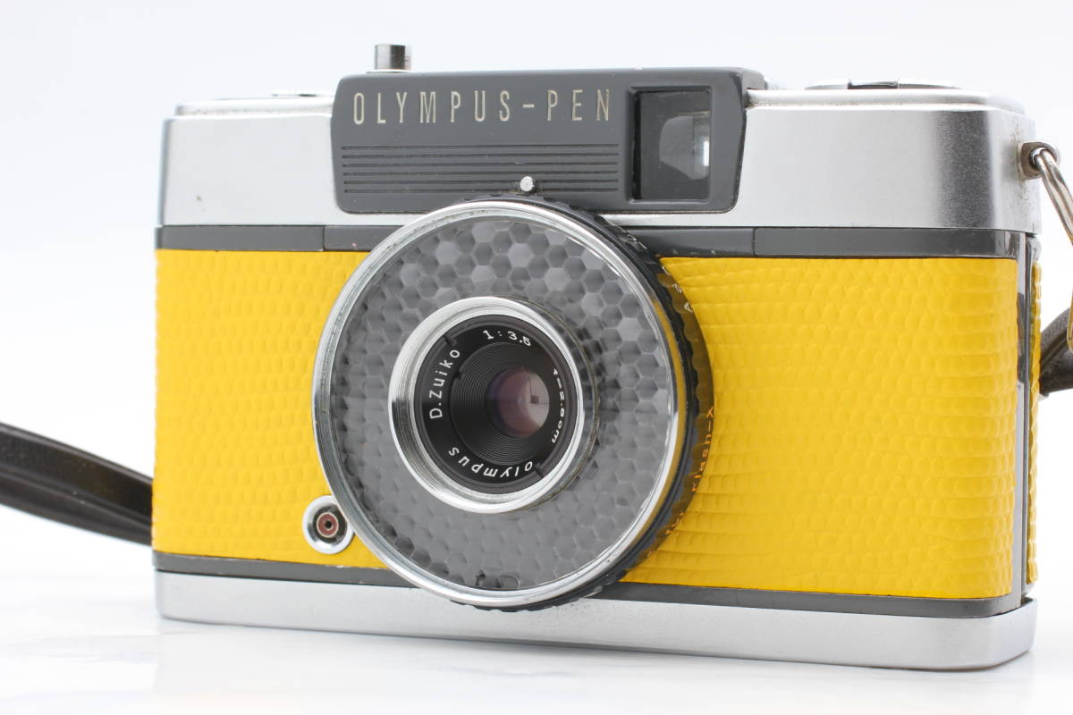 【美品 整備済】黄色 オリンパス ペン EE 35mm ハーフフィルムカメラ D.ZUIKO 28mm F3.5 #816_画像1