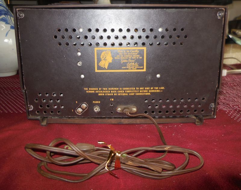 FM/AM真空管ラジオ・米国・RCA-Victor・2-XF-91・1952年頃・AM高周波増幅付・FM受信周波数76～95MHｚ・感度良好_FMアンテナは必ず接続してください