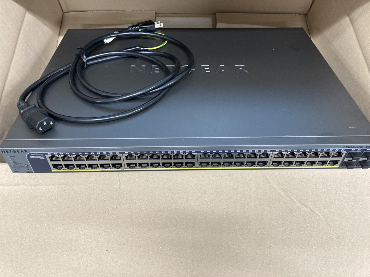 NETGEAR スイッチングハブ ギガ 48ポート PoE+ハブ(全体380W) SFPx4