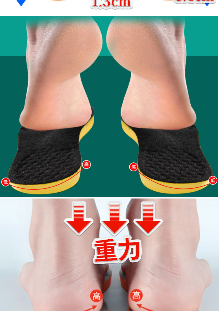インソール X脚矯正 中敷き 土踏まずインソール 扁平足 アーチサポーター 足底筋膜 X脚対策 インソール 人間工学 ひざ 腰を緩和 疲れにくいの画像3