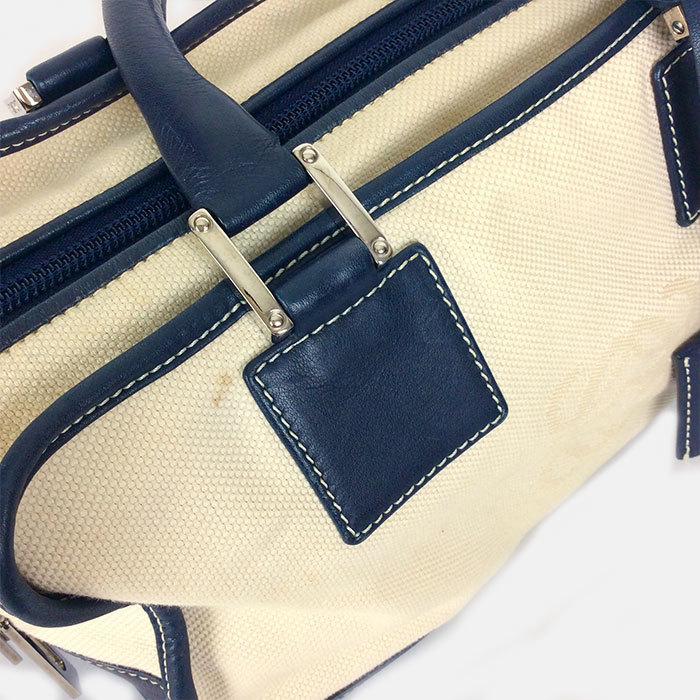 ロエベ LOEWE ハンドバッグ アマソナ28 レザー アナグラム ツートン