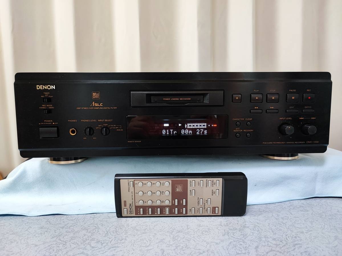 DMD-1000 DENON MDレコーダー デノン リモコンつき 録音OK-