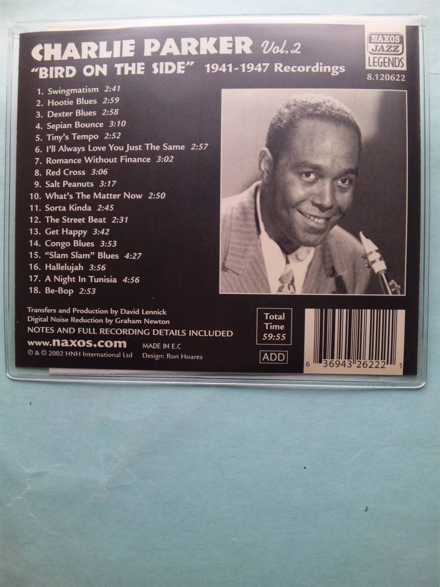 【送料112円】ソCD4205 Charlie Parker Vol.2 Bird On The Side 1941-47 / バード・オン・ザ・サイド チャーリー・パーカー /ソフトケース_画像2