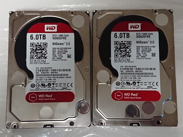 regiment vegne Skulle WESTERN DIGITAL Red WD60EFRX 2個セット 6TB x2 12TB 3.5インチ SATA HDD WD ウェスタンデジタル  レッド NASware3.0【】 | normanhubbard.com