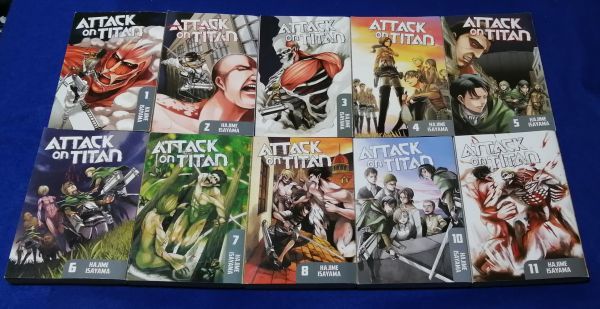 ●●　英語 ATTACK on TITAN 進撃の巨人 1～11（9巻なし）　10冊セット　講談社コミックス　E08P01