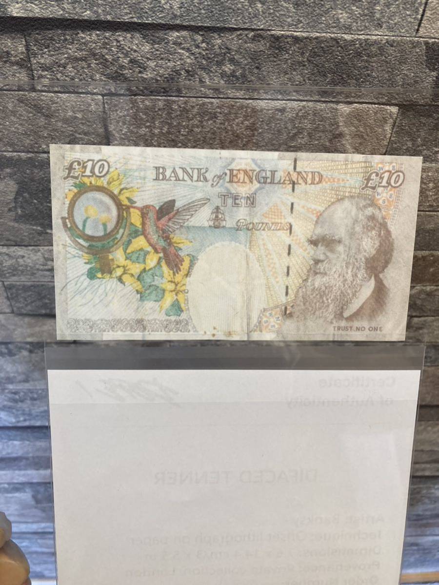 貴重 額装済み Dope Gallery証明書付 Di-face tenner banksyバンクシー