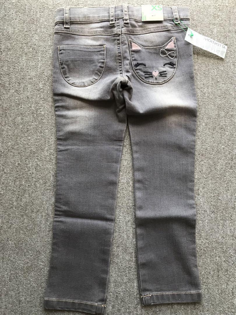 8230-110 デニムパンツ キッズ ズボン ジーパン 猫ジーンズ
