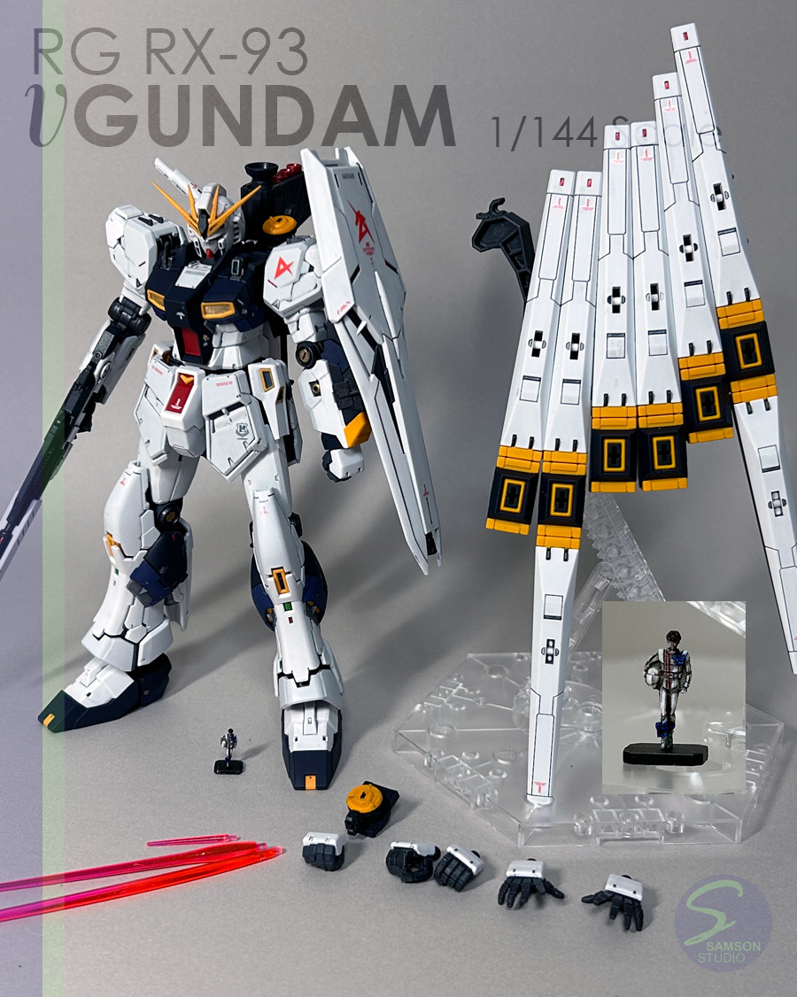 RG 1/144 RX-93 νガンダム & エフェクト【 塗装完成品 】/ 機動 RG 1/144 RX-93 νガンダム & エフェクト【 塗装完成品 】/ 機動