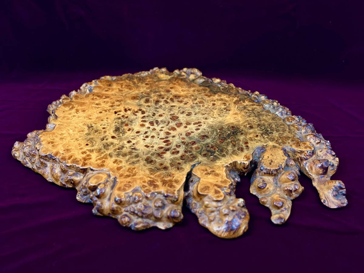 高級天然木 花梨 瘤玉杢 一枚板 敷板 全長56cm 厚さ3.3 高級天然木 花梨 瘤玉杢 一枚板 敷板 全長56cm 厚さ3.3