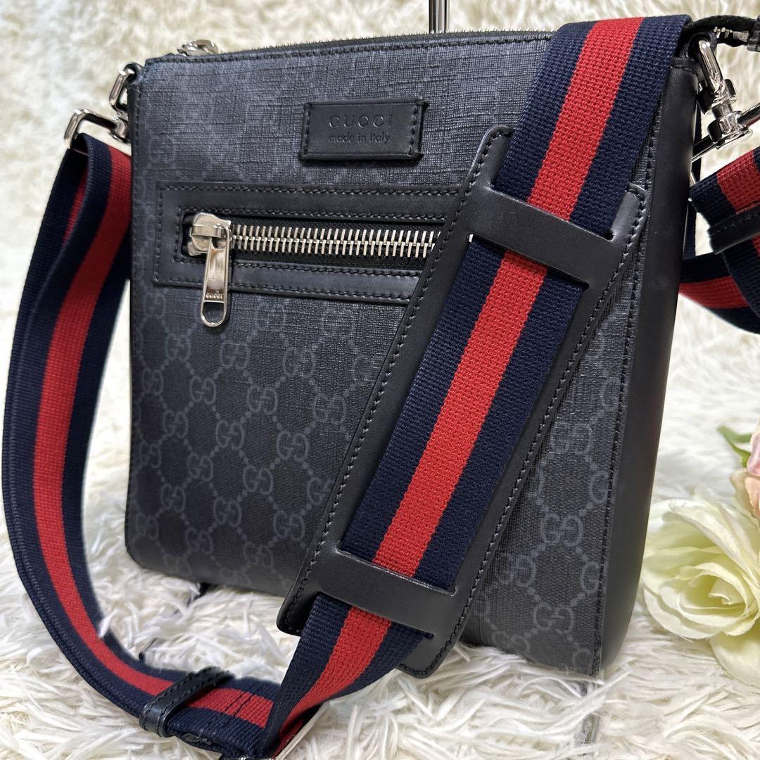 現行】GUCCI グッチ GGスプリーム スモール メッセンジャーバッグ