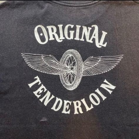 TENDERLOIN テンダーロイン ハーレースカル Tシャツ サイズS 黒 ブラック バイカー ヴィンテージ Tee BLACK _画像5