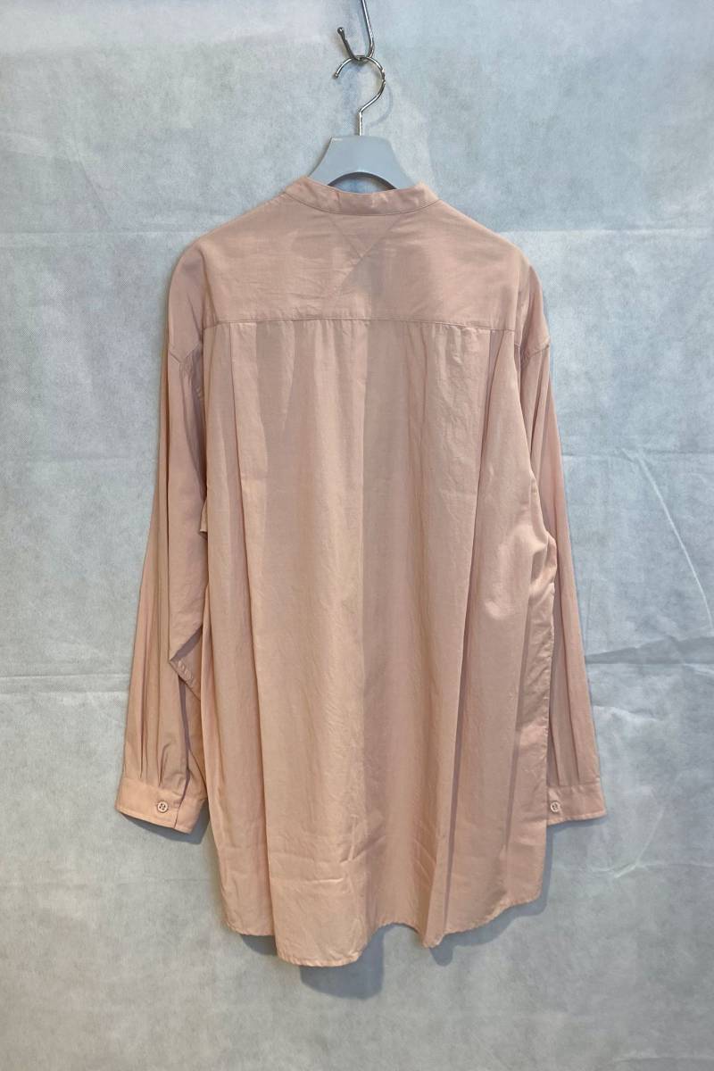 22SS 新品 送込 White Mountaineering REPOSE WEAR BAND COLLAR LONG SLEEVE SHIRT RW2271103 PINK 4 バンドカラー シャツ キュプラ 日本製