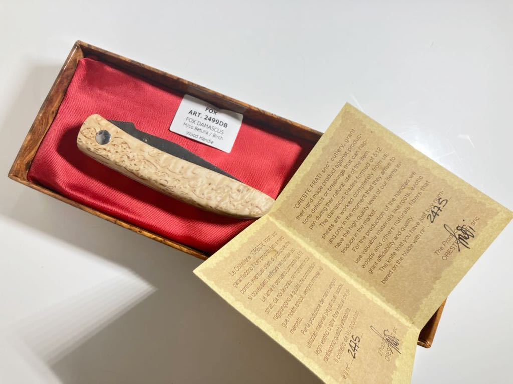 フォックス ダマスカス ナイフ 折り畳みナイフ 2499DBサバイバル フォックス ダマスカス ナイフ 折り畳みナイフ 2499DBサバイバル