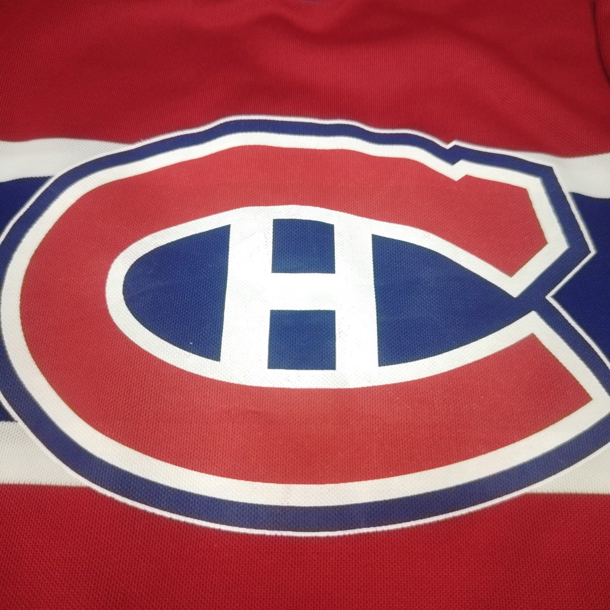 CCM NHL モントリオールカナディアンズ ホッケーシャツ Mサイズ ホッケージャージ アイスホッケー 赤×青 _画像3