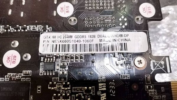 F92 PALiT GTX660 2GB DVI HDMI PCI-Express グラフィックボード_画像4