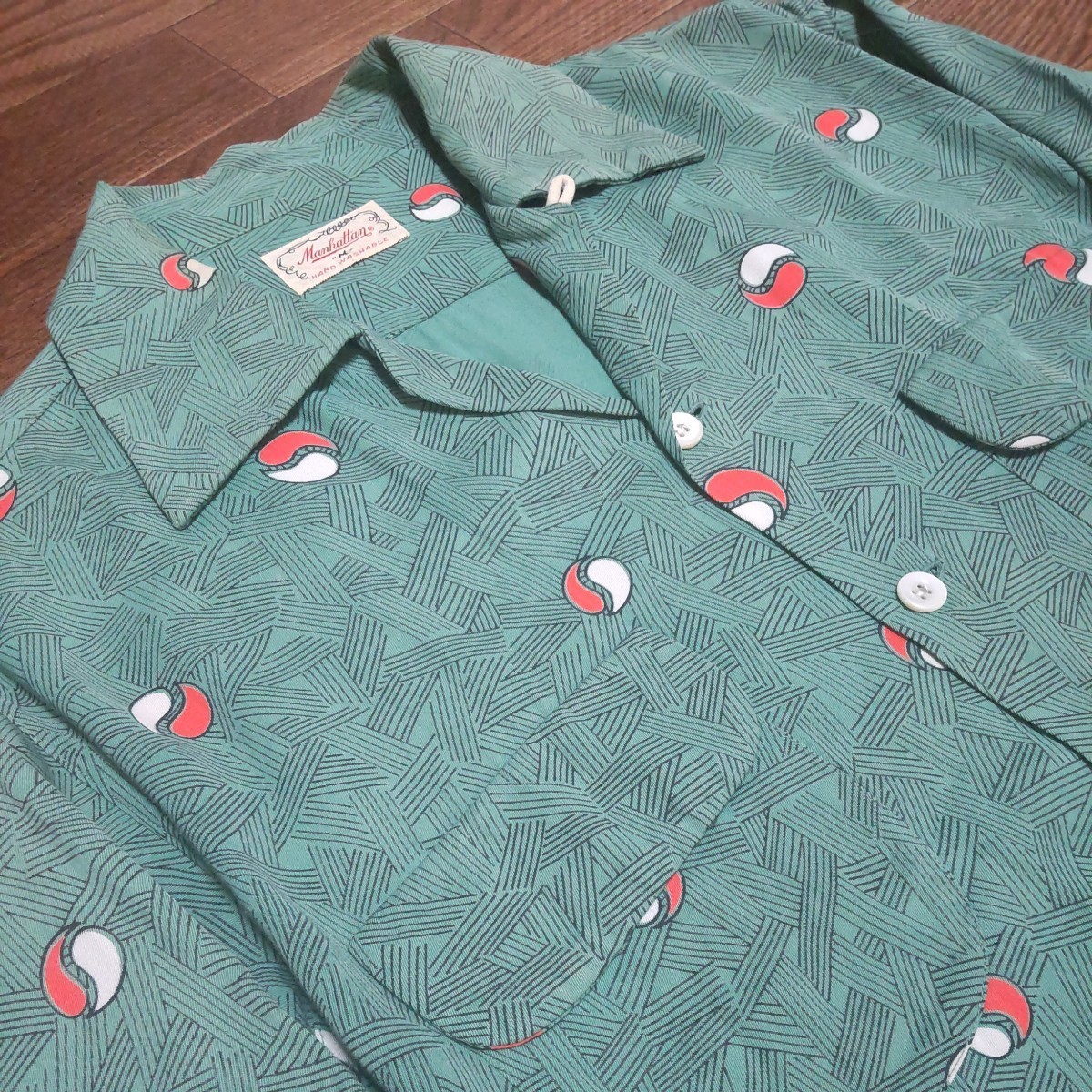 2022年激安 希少 ヴィンテージ 50s Manhattan 総柄シャツ vintage 1950s ハワイアン アロハ アトミック ロカビリー レーヨン 長袖 usa製 Mサイズ 2022年激安 希少 ヴィンテージ 50s Manhattan 総柄シャツ vintage 1950s ハワイアン アロハ アトミック ロカビリー レーヨン 長袖 usa製 Mサイズ