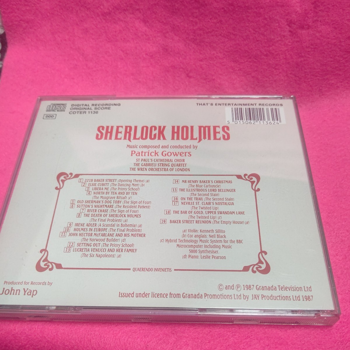 5015062113624 Sherlock Holmes:Original TV So Gowers, Patrick (アーティスト) 形式: CD シャーロック・ホームズ TVサウンドトラックの画像4