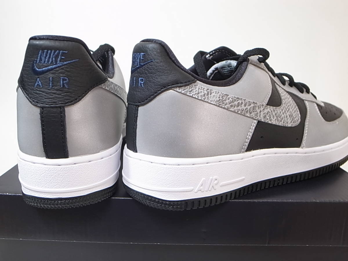 【送料無料 即決】NIKE AIR FORCE 1 Bシルバースネーク 29cm US11新品 3Mリフレクティブ SILVER SNAKE 黒蛇 エアフォース1ヘビ柄DJ6033-001