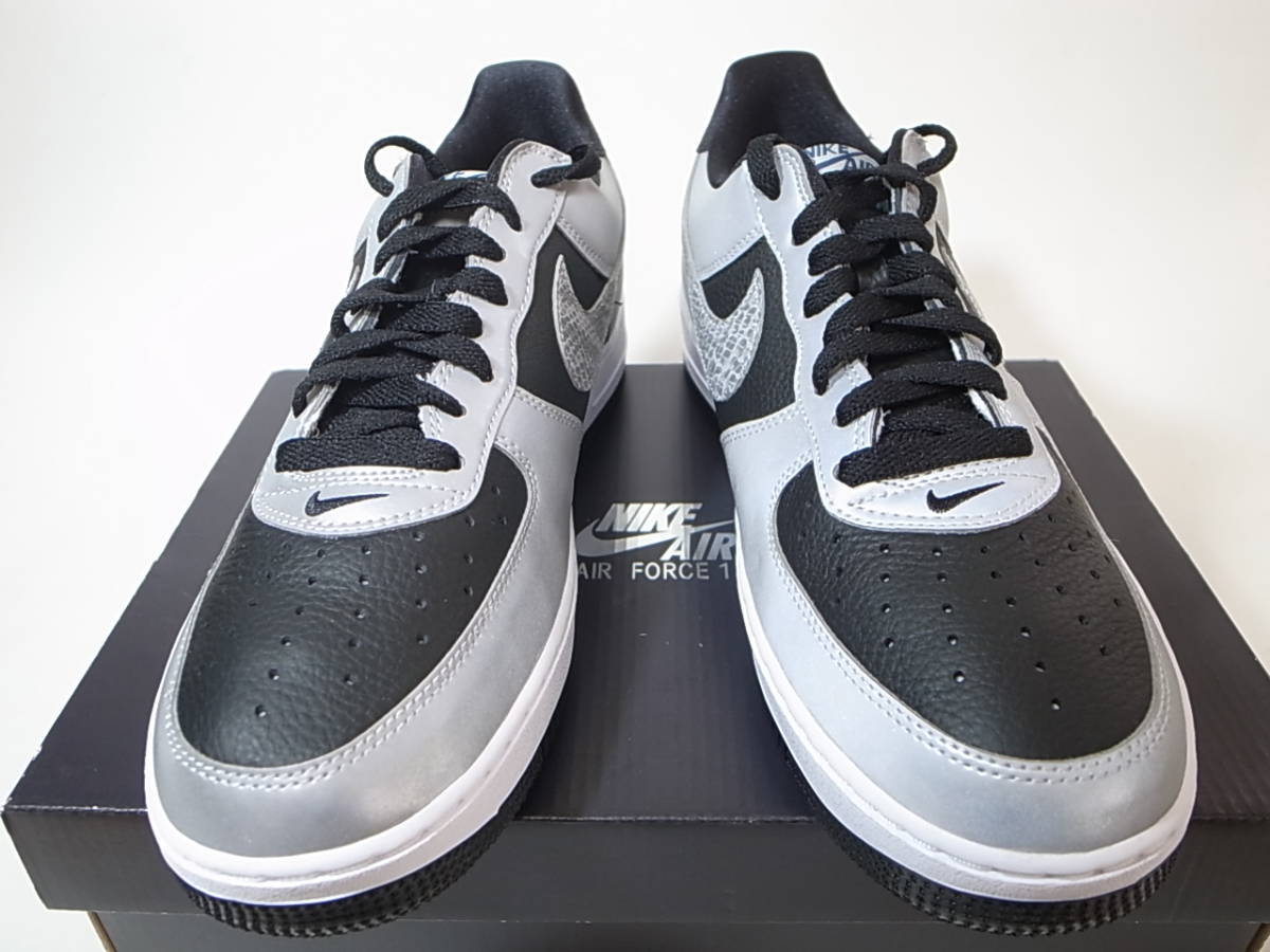 【送料無料 即決】NIKE AIR FORCE 1 Bシルバースネーク 29cm US11新品 3Mリフレクティブ SILVER SNAKE 黒蛇 エアフォース1ヘビ柄DJ6033-001