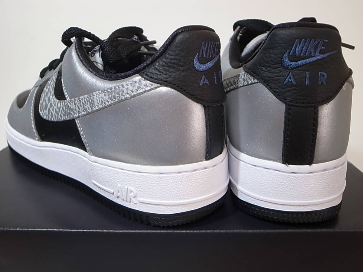 【送料無料 即決】NIKE AIR FORCE 1 Bシルバースネーク 25.5cm US7.5新品3MリフレクティブSILVER SNAKE 黒蛇エアフォース1ヘビ柄DJ6033-001