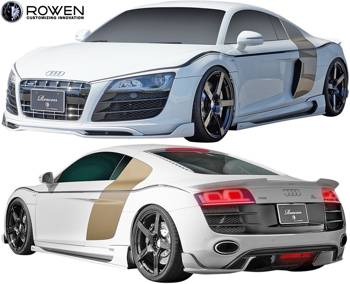 【M's】アウディ R8 クーペ 5.2 V10 前期 (2009.04-2013.03) ROWEN サイドステップ 左右 ／／ ロエン AUDI COUPE 42CTYF エアロ 1A007J00_画像3