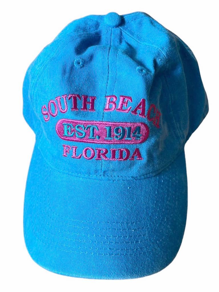 ●●未使用 SOUTH BEACH FLORIDA サウスビーチフロリダ キャップ 帽子 ウオッシュドブルー●●_画像6