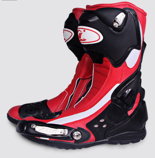 新入荷 SPEED オートバイ レーシングブーツ バイク用ブーツ 靴 赤 サイズ40 25-25.5cm_画像2