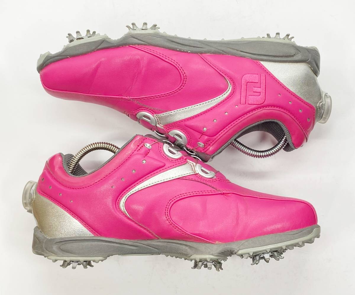  foot Joy FOOTJOY 45157 24.5cm туфли для гольфа розовый Berry серебряный EXL Boa Golf GOLF foot одежда шиповки обувь б/у 