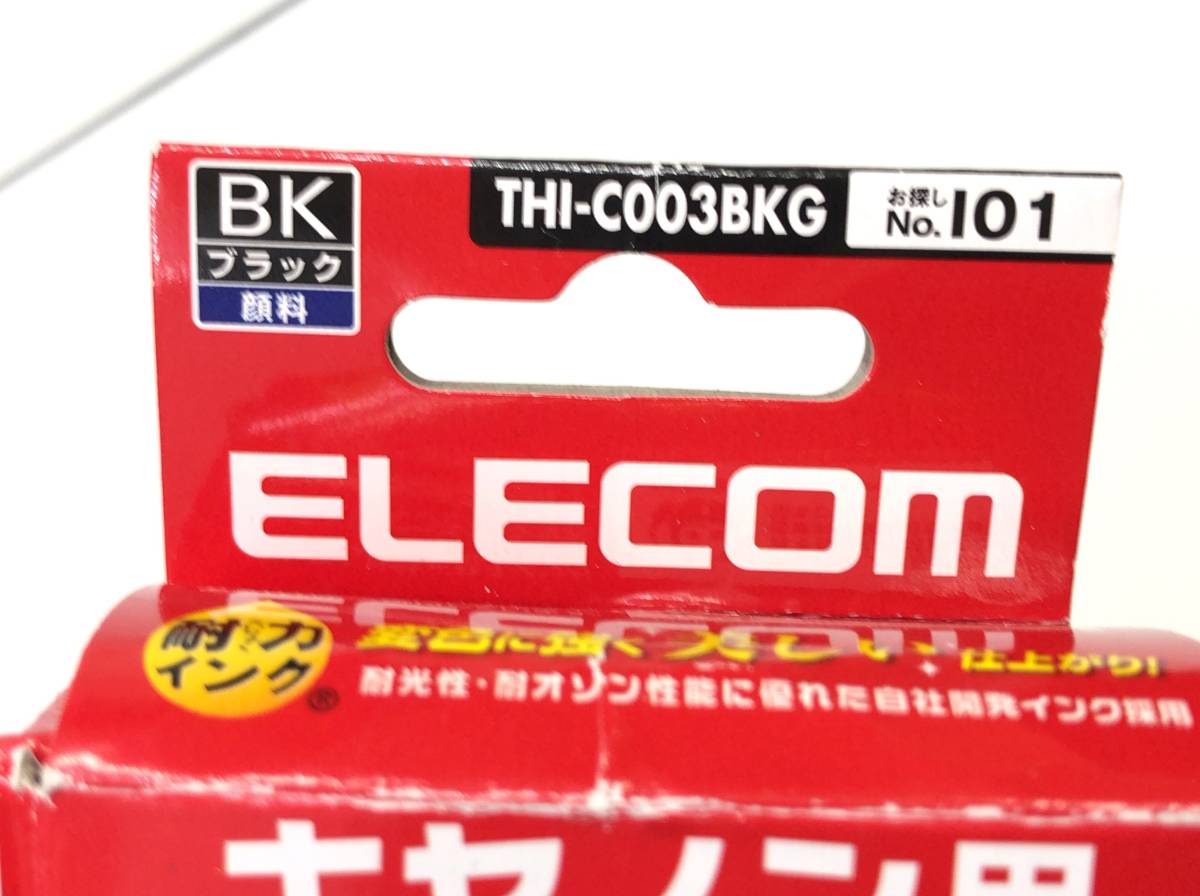 未開封 ELECOM THI-C003BKG キャノン用 詰め替えインク 黒 互換 対応カートリッジ BCI-3eBK/BCI-9BK/BCI-15Black/BCI-24Black 230518EC1_画像2