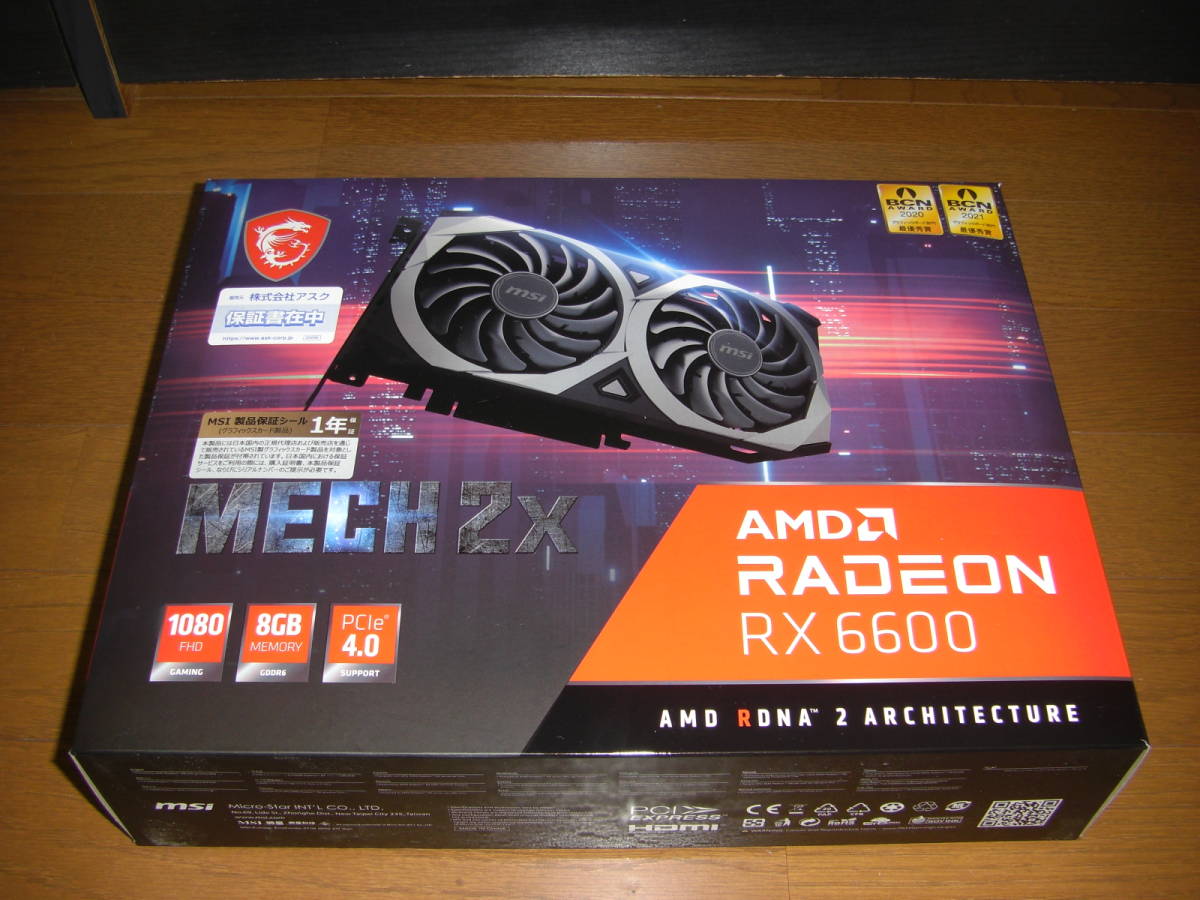 MSI グラフィックボード Radeon RX 6600 MECH 2X 8G PCIExp 8GB