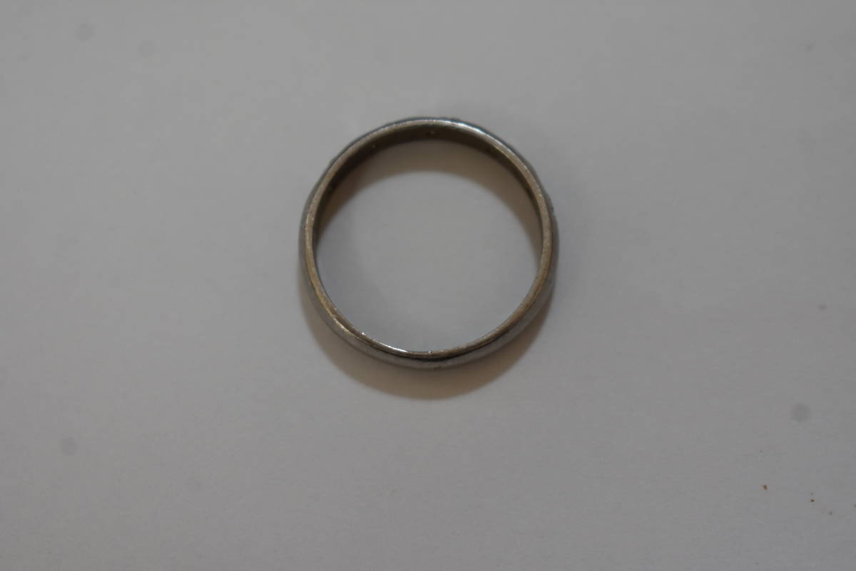 うぶ品 PM刻印 石付リング プラチナ 指輪 約３．２ｇの画像5