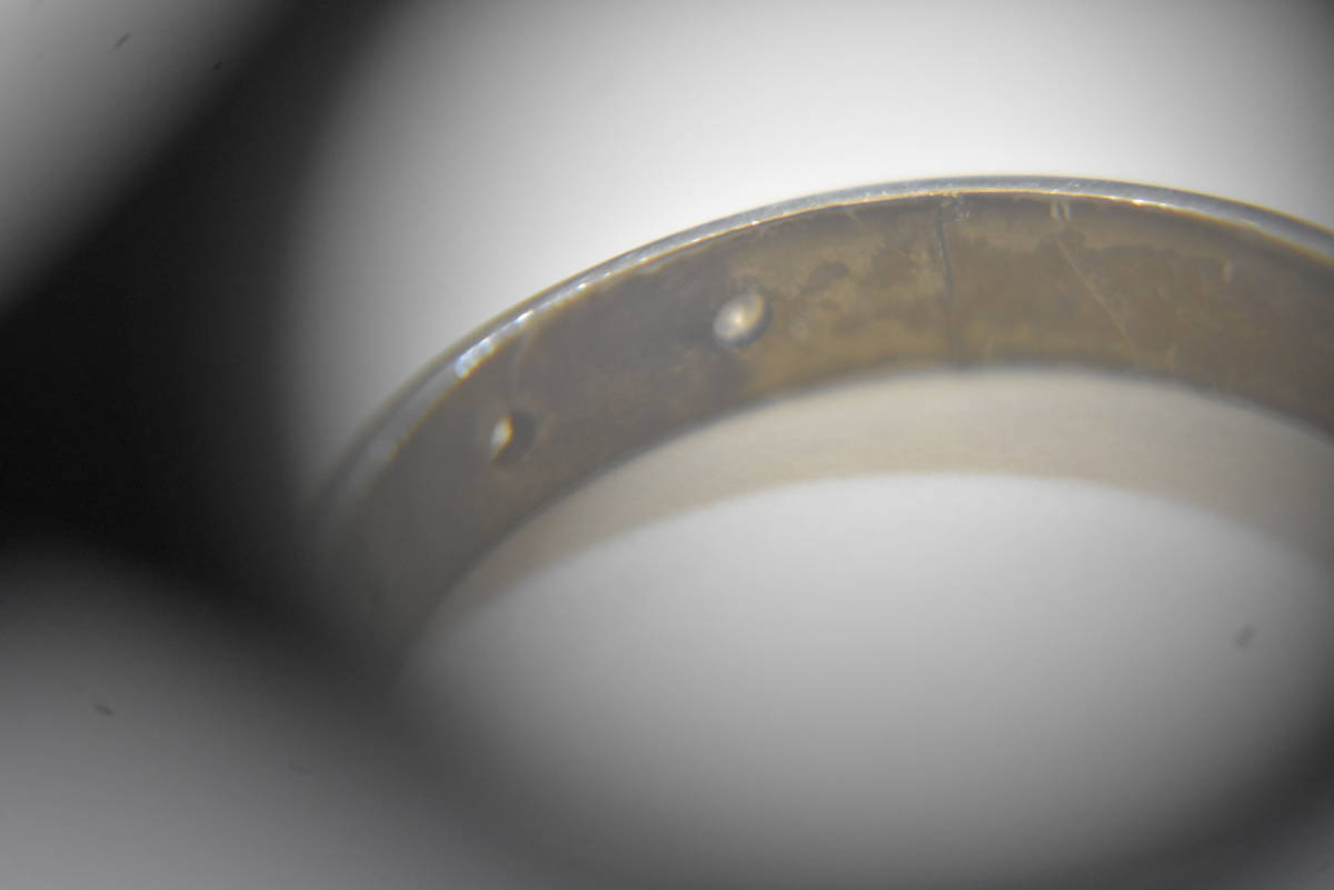 うぶ品 PM刻印 石付リング プラチナ 指輪 約３．２ｇの画像7