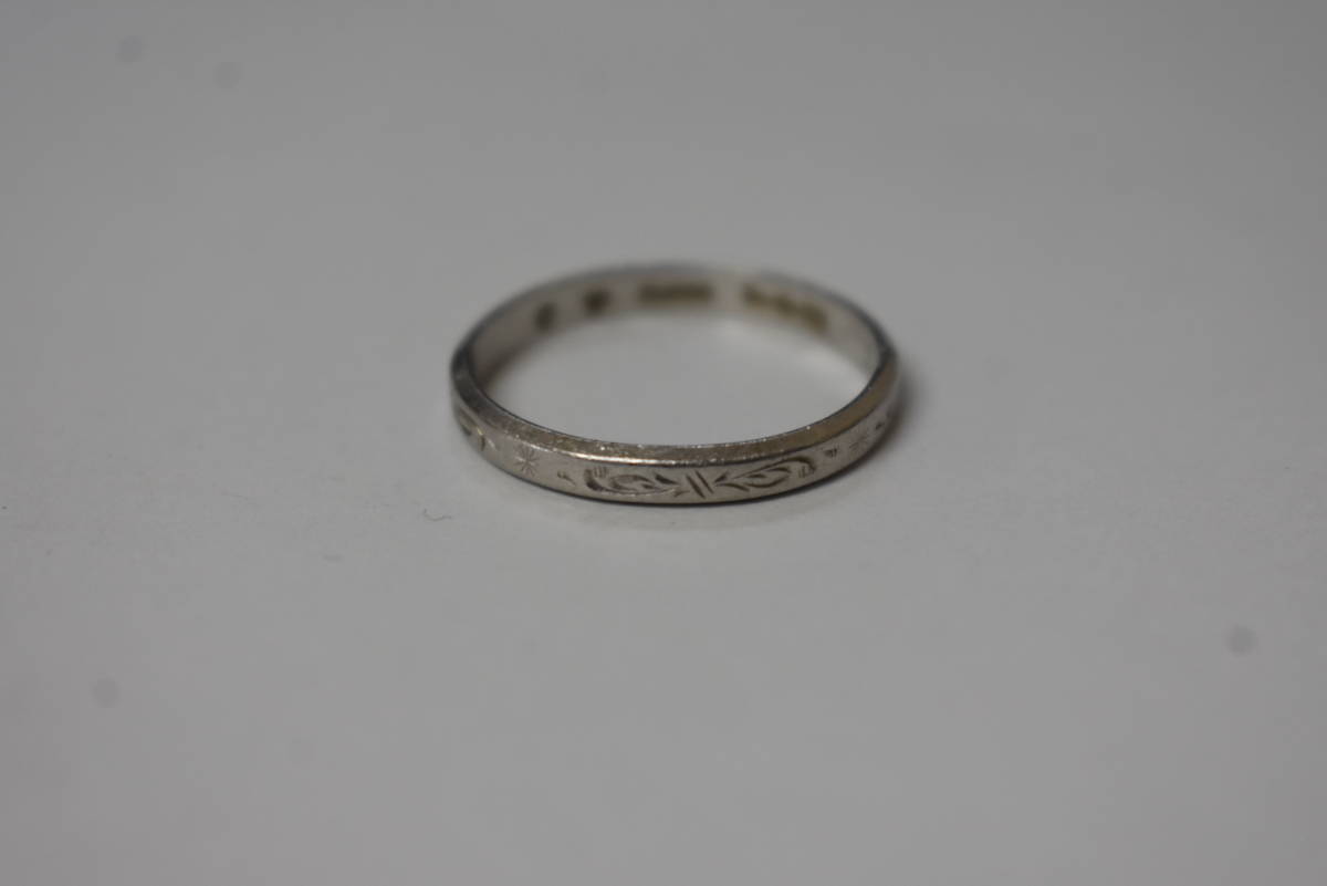 うぶ品 Pt900刻印 リング プラチナ 指輪 約３ｇ つぶしの画像1
