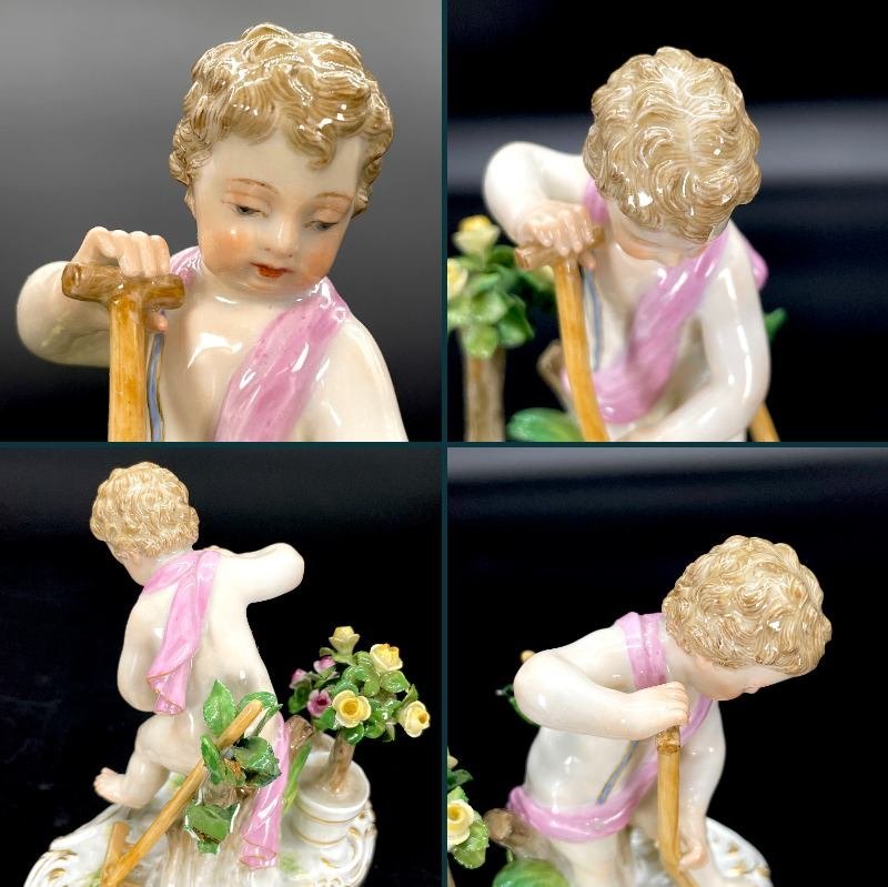 マイセン フィギュリン MEISSEN 四大元素シリーズ 大地の寓意 ボタン剣-