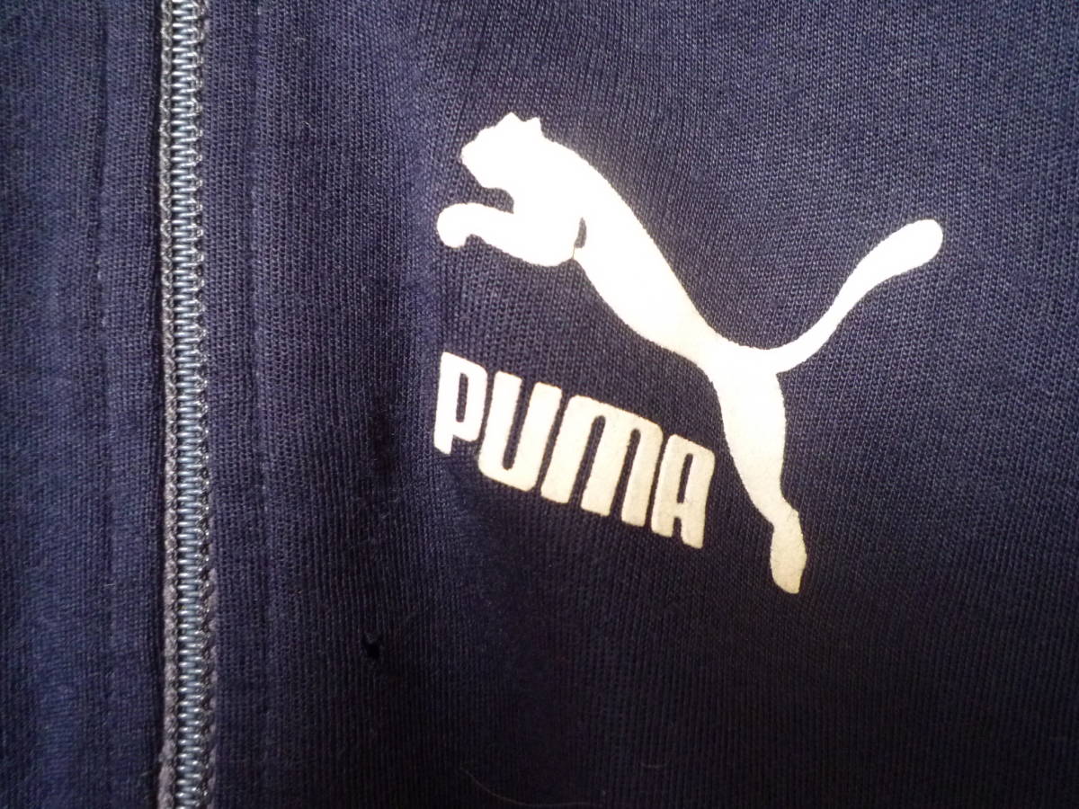 【激レア】80s イタリア製 puma プーマ ジャージ トラックジャケット ネイビー ヴィンテージ vintage 70s 90sの画像2