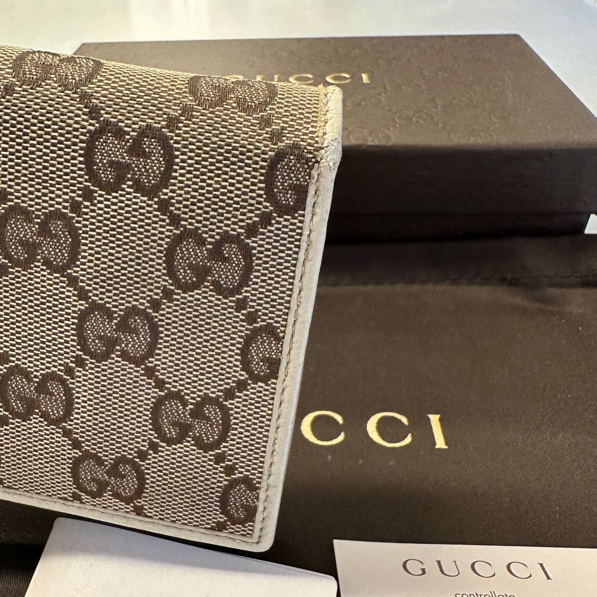 未使用に近い! グッチ GUCCI 財布 長財布 GGキャンバス