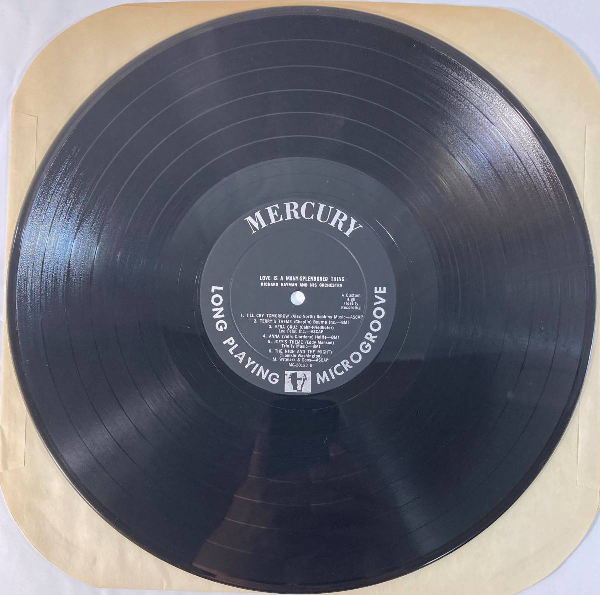 リチャード・ヘイマン (Richard Hayman) and his orchestra / Love Is A Many Sprlendered Thing… 米盤LP Mercury MG 20123_画像5