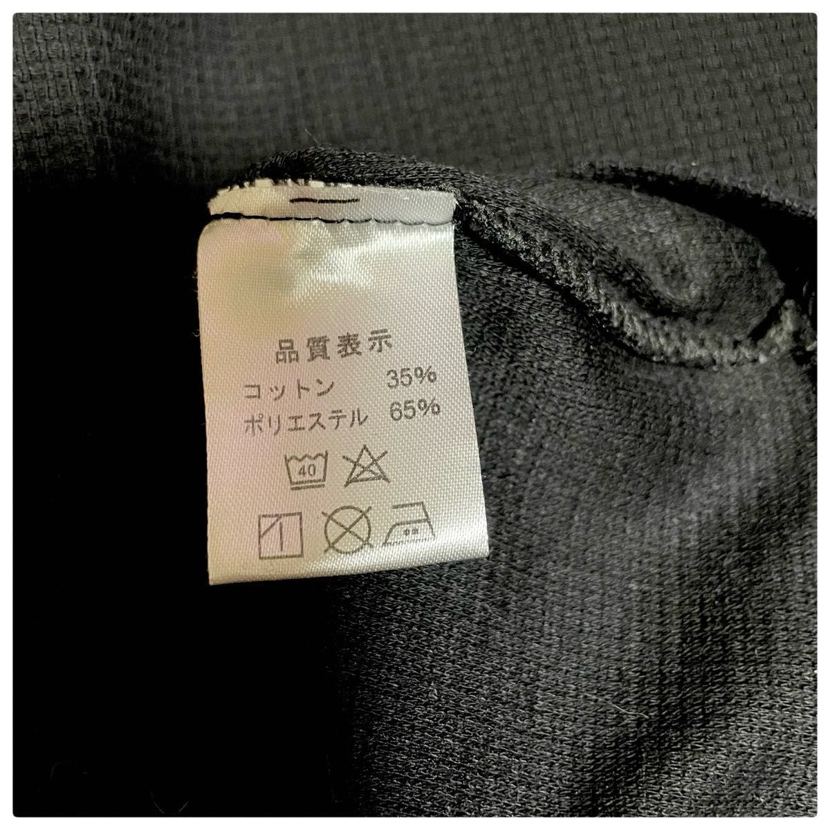 美品【BIFROST】ラウンドネックシンプルワッフルTシャツ 黒 M